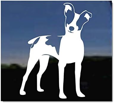 טרייר עכברוש מקסים | מדבקות חלונות כלבים של ניקרסטקרס - אוזניים מוטות